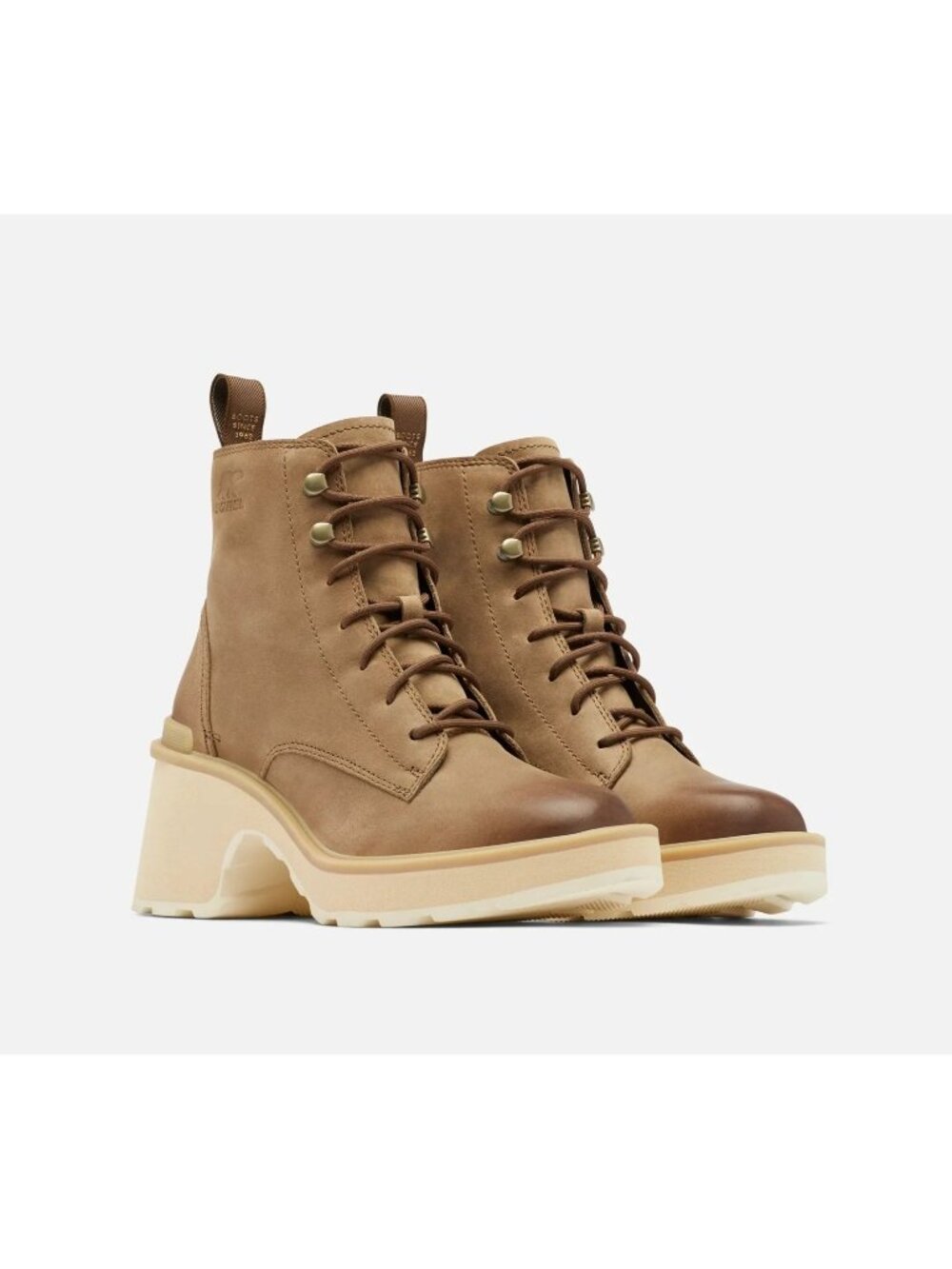 Sorel Women's Hi-Line Heel Lace Boot Umber Ceramic Size 9.5 NEW